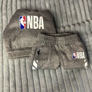 NBA Kids Gray Heather Sweatpants with NBA Logo